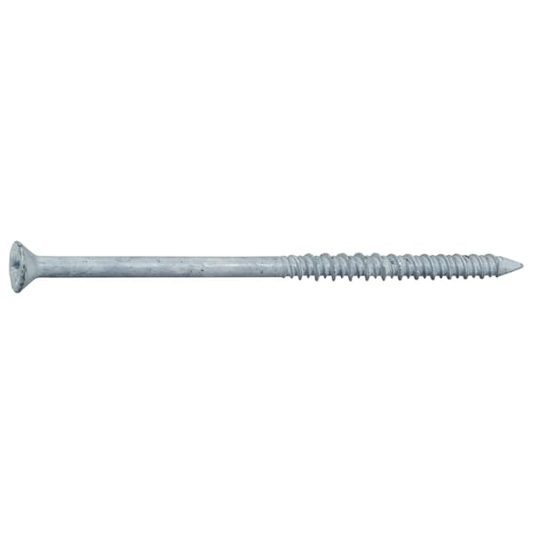 Midwest Fastener Masonry Screw, 3/16" Dia., Flat, 3 3/4 in L, Steel White Ruspert, 100 PK 53731 - main